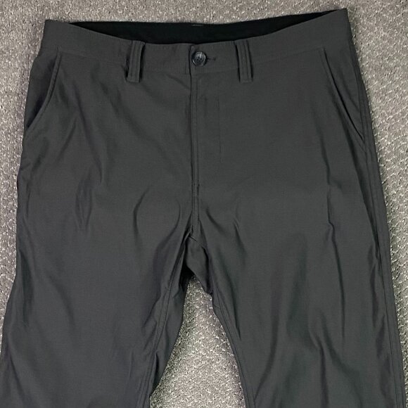 Prana Pants Men's 35 x 32 Charcoal Gray Slim Fit Alameda Chino Hiking Travel - Picture 2 of 12